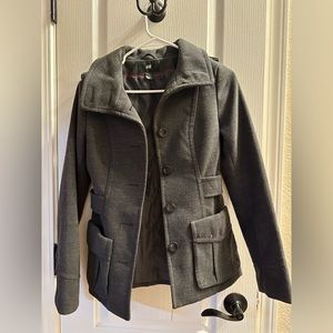 H&M Women’s Grey Pecoat XS